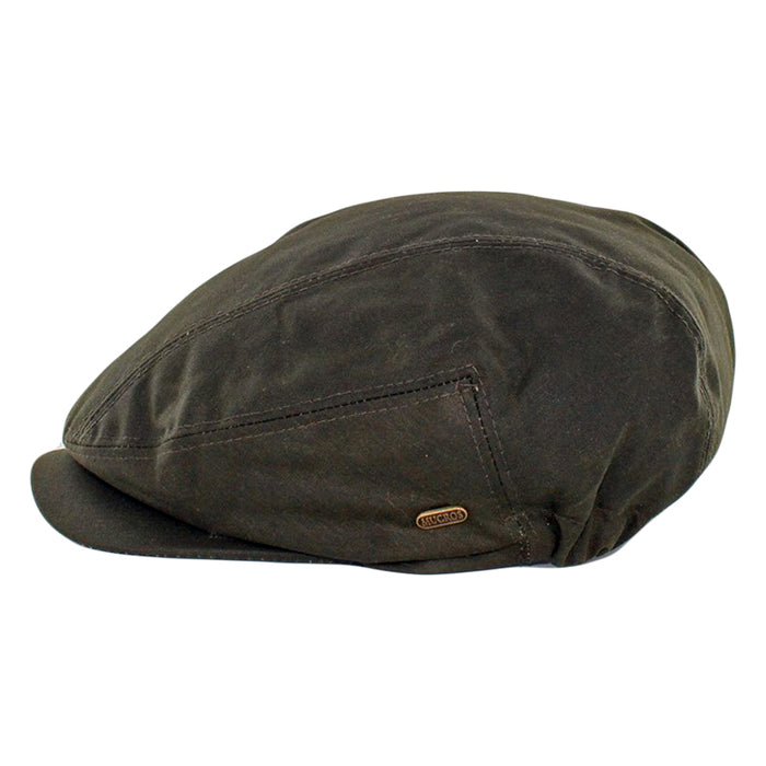 waxed olive cotton kerry flat cap by mucros weavers