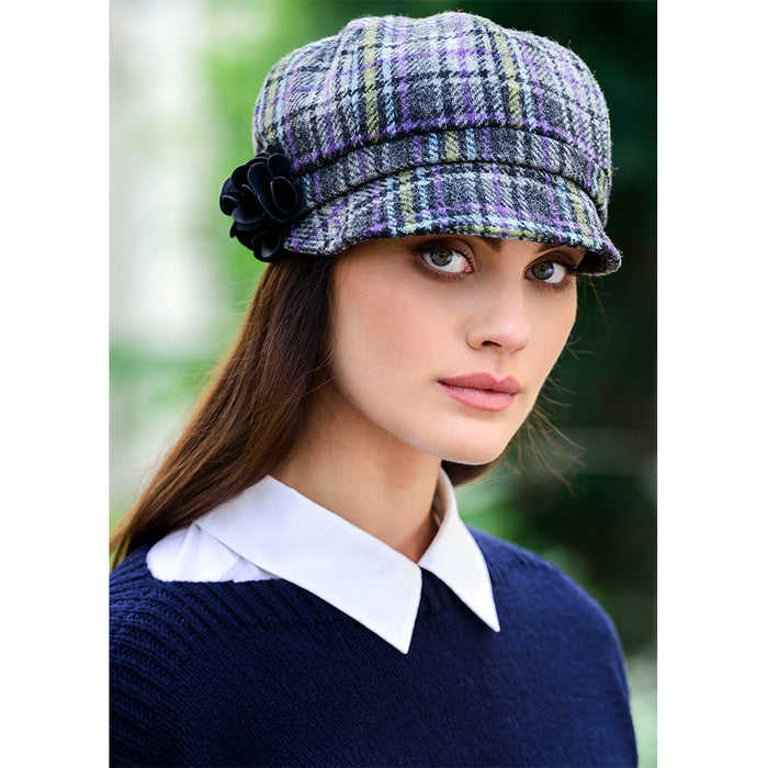 model of 801-2 ladies newsboy cap by mucros weavers
