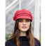 model of color red ladies newsboy cap by mucros weavers
