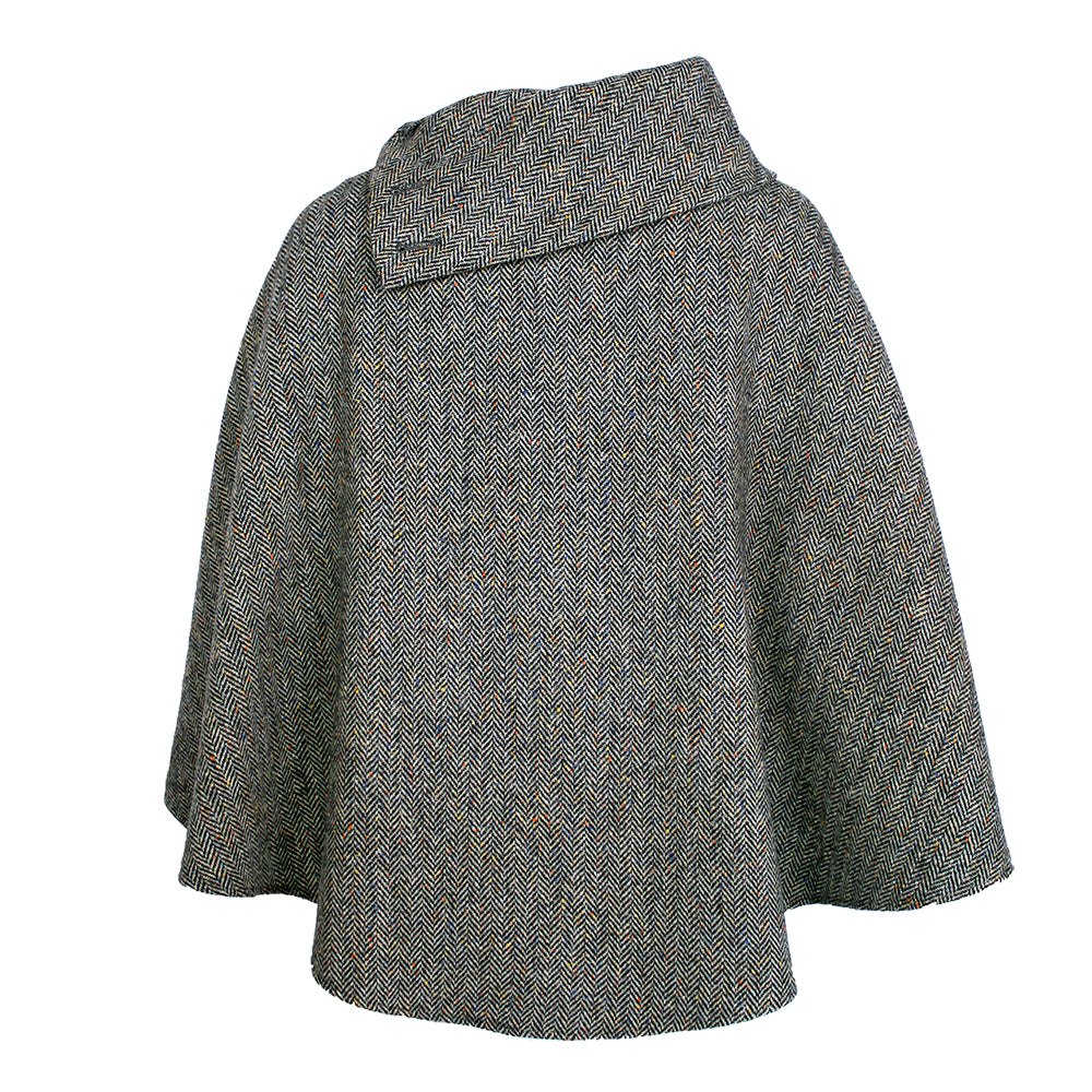 back of mucros weavers poncho color 1