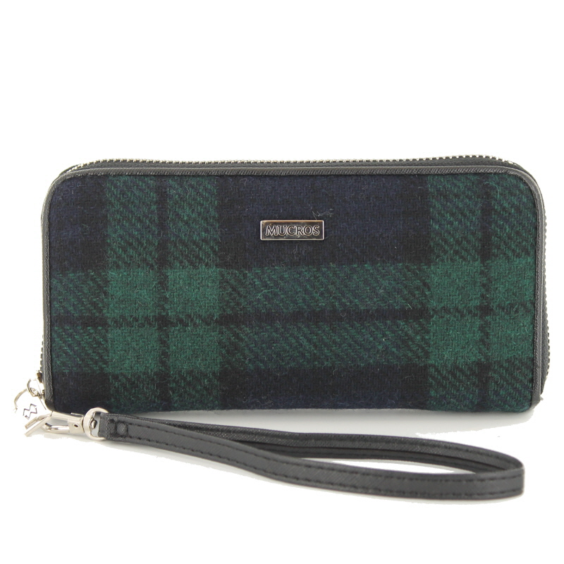 front of tweed wallet color 196-1 by mucros weavers