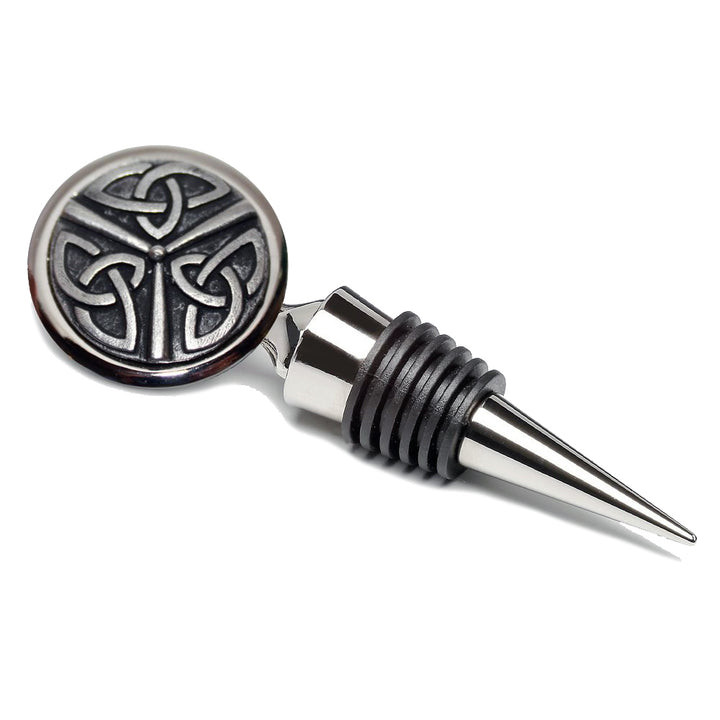 3 trinity  irish wine stopper by mullingar pewter