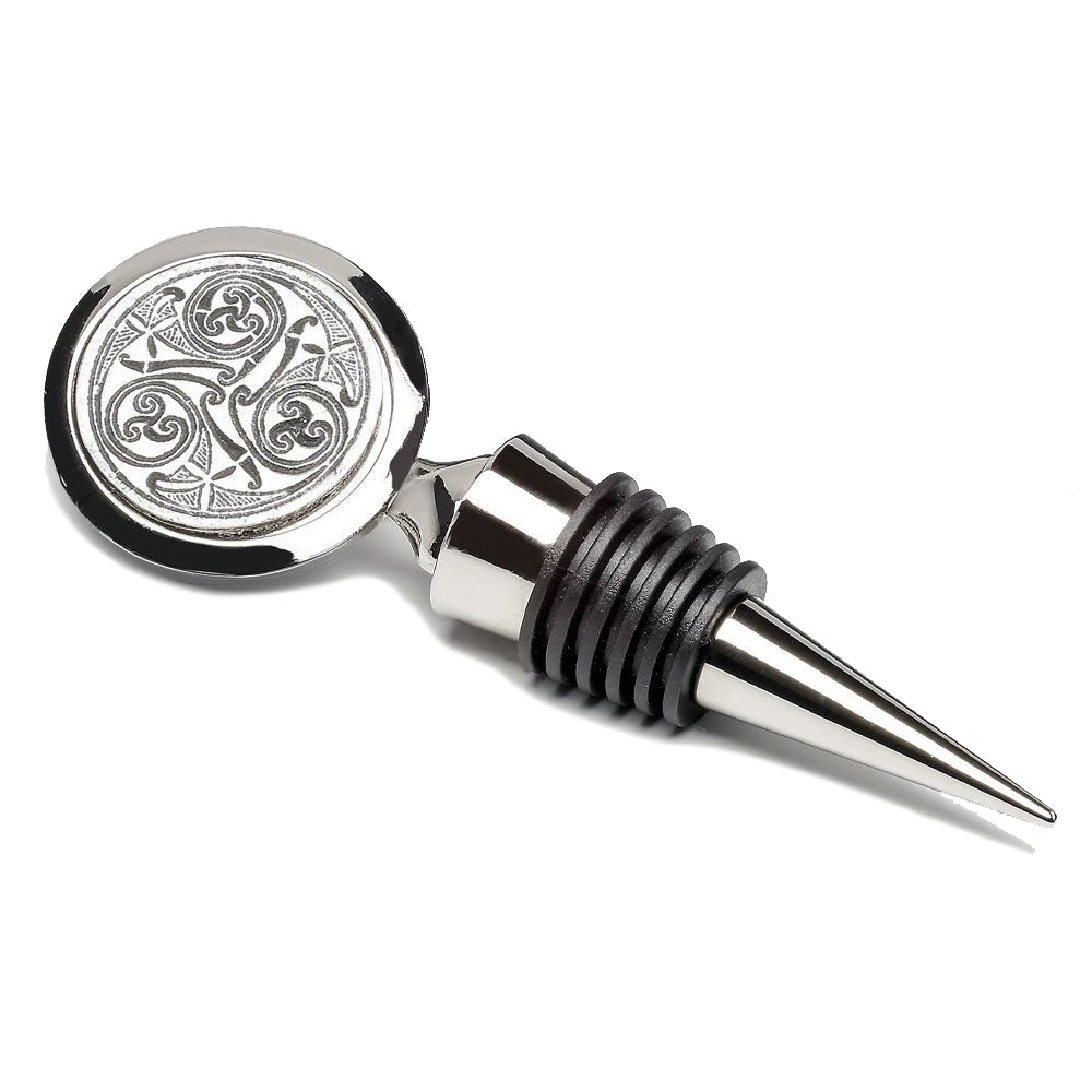 scottish thistle  irish wine stopper by mullingar pewter