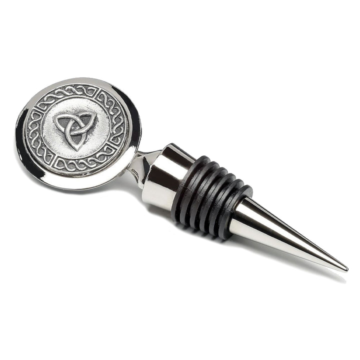 trinity irish wine stopper by mullingar pewter