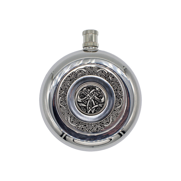 stainless steel round flask by mullingar pewter