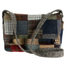 front of tweed patchwork satchel bag by hanna hats