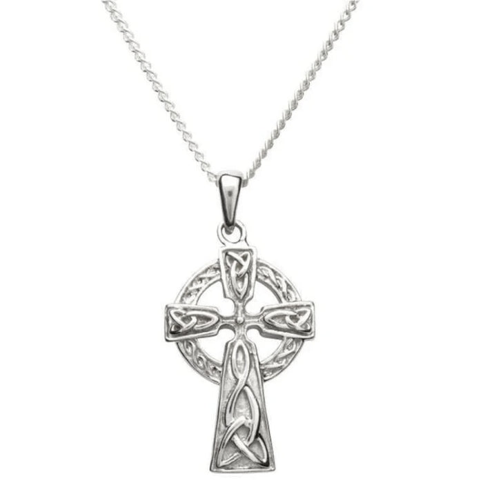 Sterling Silver Small Double Sided Celtic Cross Pendant
