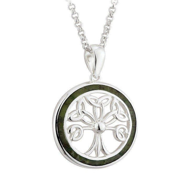 Connemara Marble Necklet Disc & Tree of Life Silver Pendant – The Celtic  Ranch