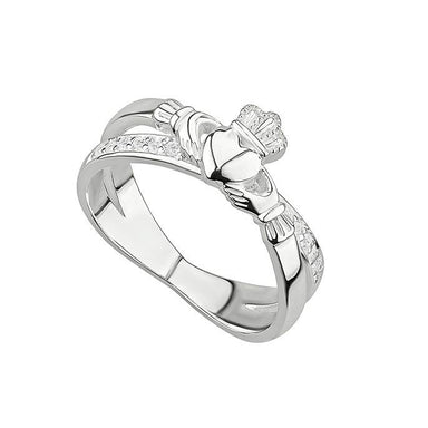claddagh crossover band ring by solvar