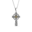 Sterling Silver Gold Plated Wedding Rings Large Cross Pendant