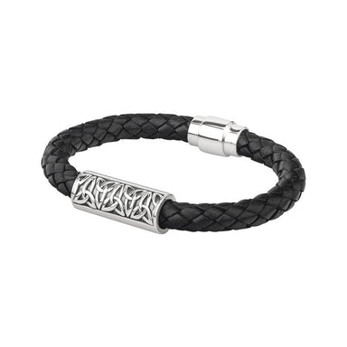 Sterling Silver  Leather Bracelet