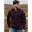 Men's Half Zip Aran Wool Sweater
