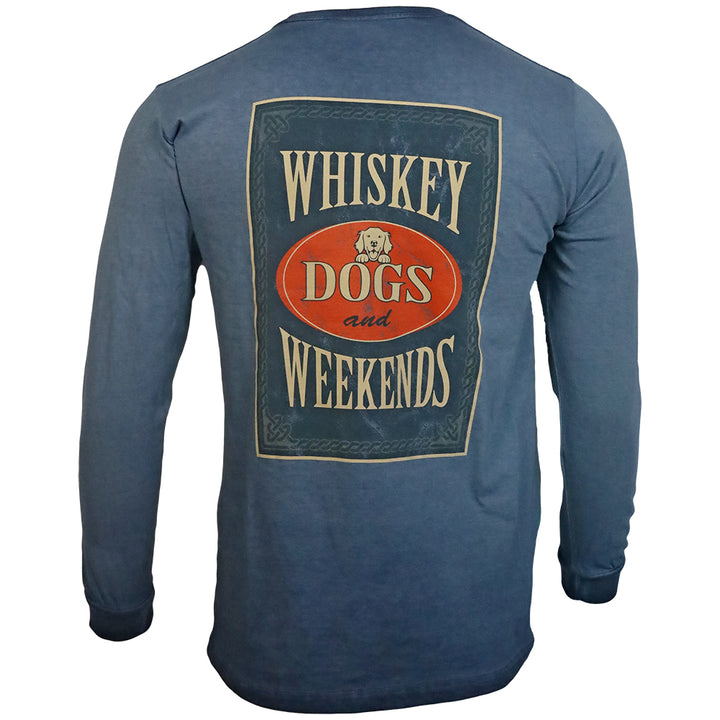 Adult Surface Dye Whiskey Dogs and Weekends Long Sleeve T-Shirt